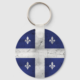 Chaveiro Bandeira do estilo Quebec grunge erodido