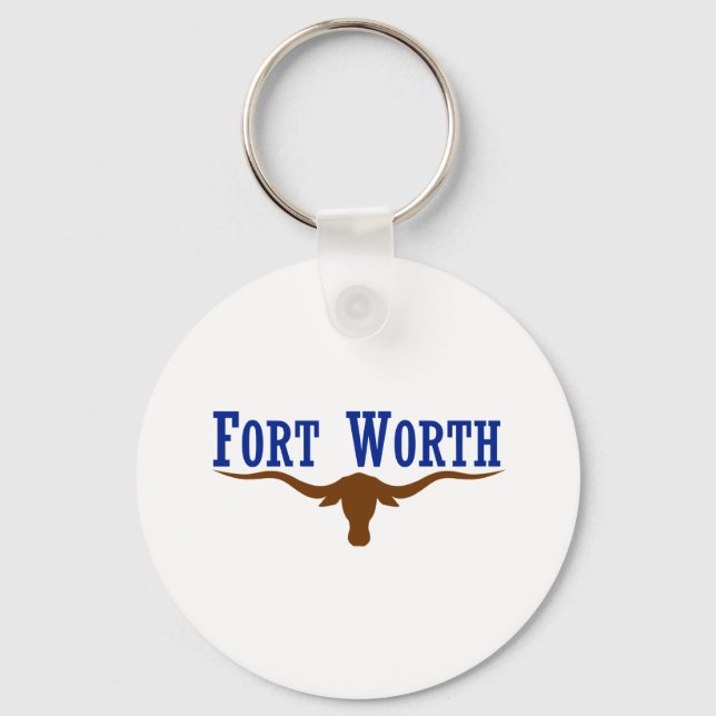 Chaveiro Bandeira do Fort Worth Texas (Frente)