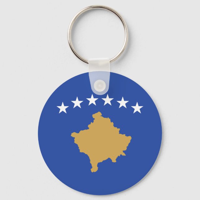 Chaveiro Bandeira do Kosovo (Frente)