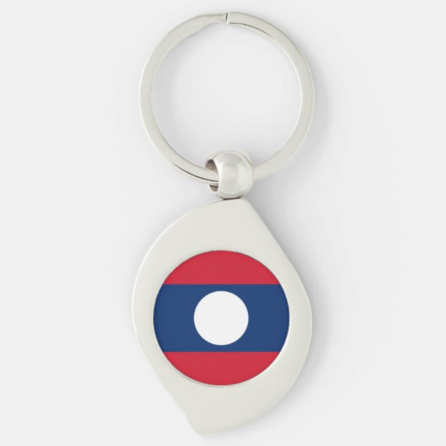Chaveiro Bandeira do Laos (Frente)