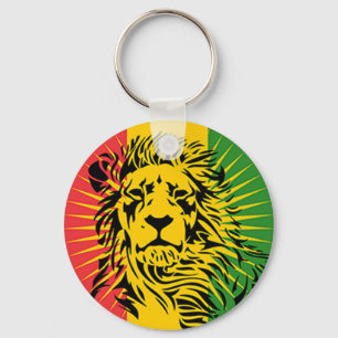 Chaveiro bandeira do leão da reggae do rasta