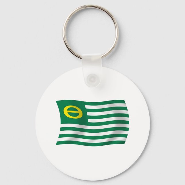 Chaveiro Bandeira do Movimento Ecológico (Frente)