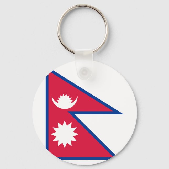 Chaveiro Bandeira do Nepal (Frente)