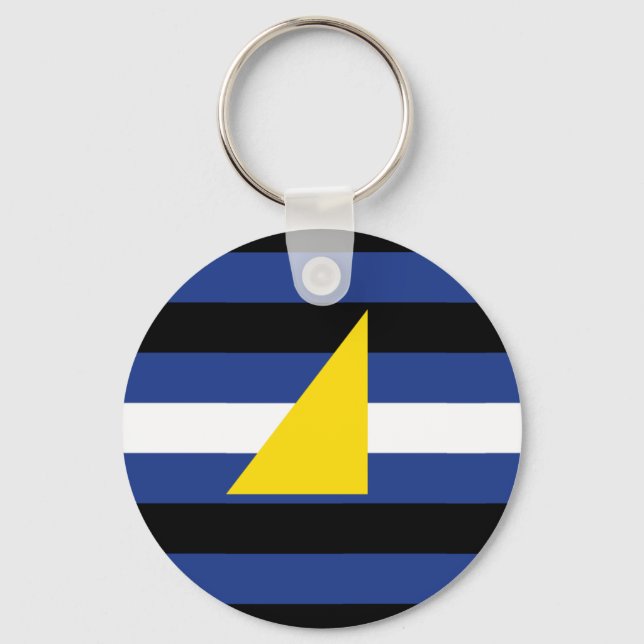 Chaveiro Bandeira do Orgulho das Atividades Aquáticas (Frente)