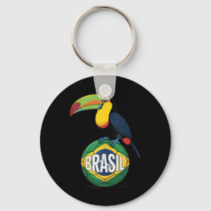 Chaveiro Bandeira do Orgulho do Brasil Toucan de Futebol Bo