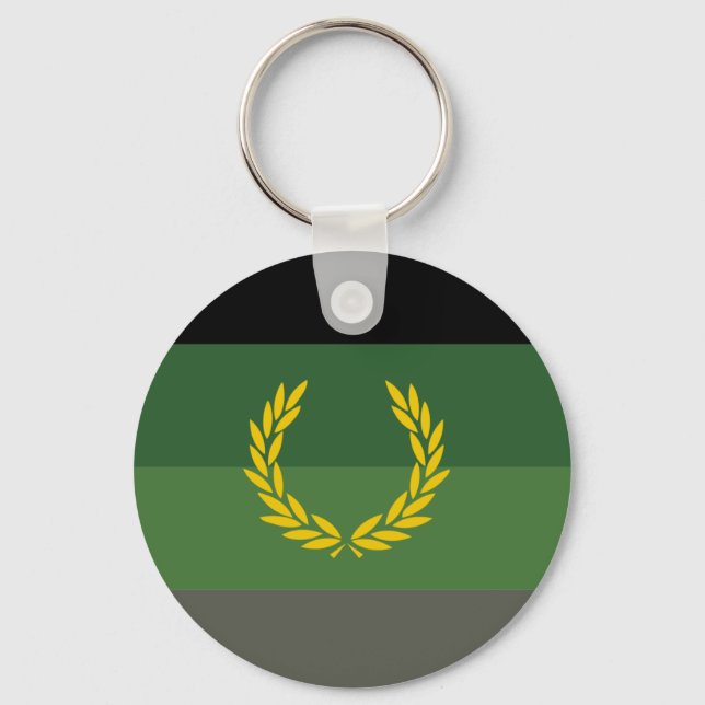 Chaveiro Bandeira do Orgulho do Uniforme Militar (Frente)