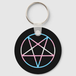 Chaveiro bandeira do orgulho gay trans pentagrama transgêne