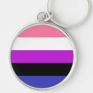 Chaveiro Bandeira do Orgulho Genderfluido