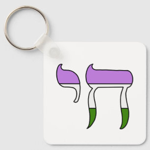 Chaveiro Bandeira do Orgulho Genderqueer Chai