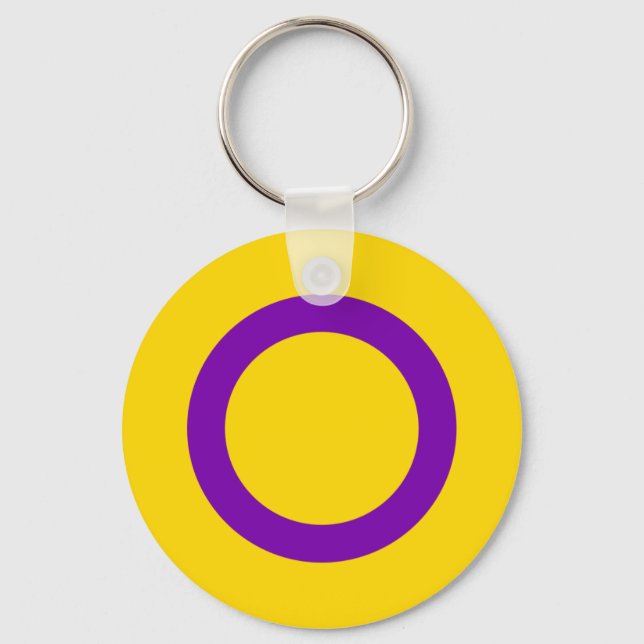 Chaveiro Bandeira do Orgulho Intersexo (Frente)