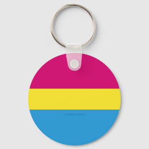 Chaveiro bandeira do orgulho pansexual SlipperyJoe rosa âmb