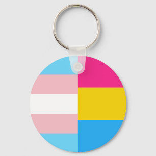 Chaveiro Bandeira do Orgulho Pansexual Transgênero Duplo
