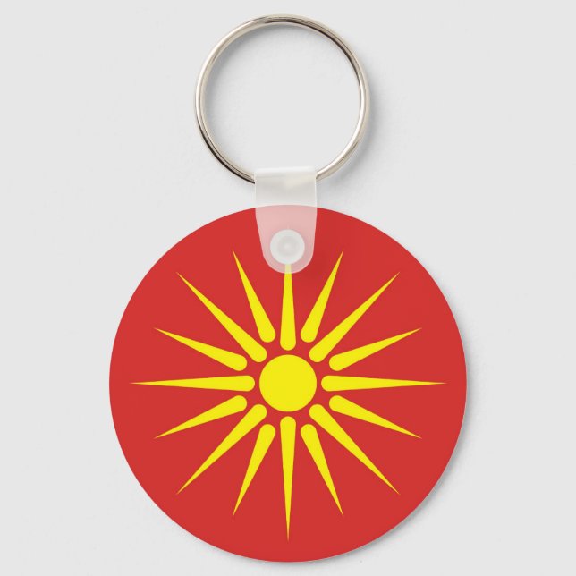 Chaveiro bandeira do país macedônia (Frente)