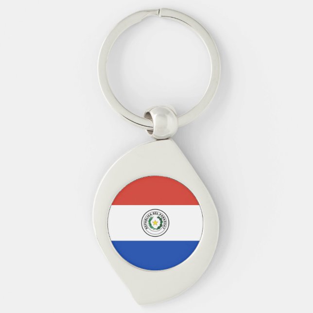 Chaveiro Bandeira do Paraguai (Frente)