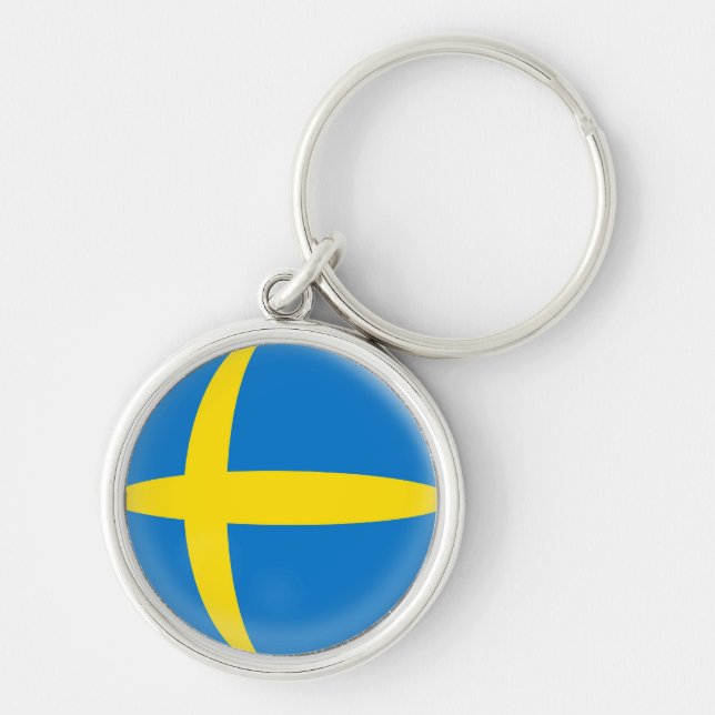 Chaveiro Bandeira do sueco da suecia do Keyring (Frente)