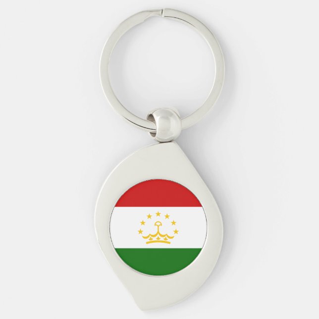 Chaveiro Bandeira do Tajiquistão (Frente)