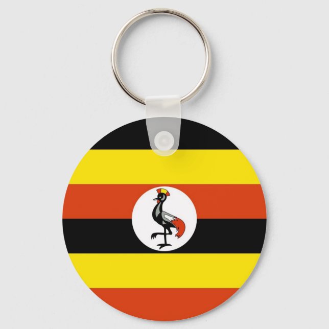 Chaveiro Bandeira do Uganda (Frente)