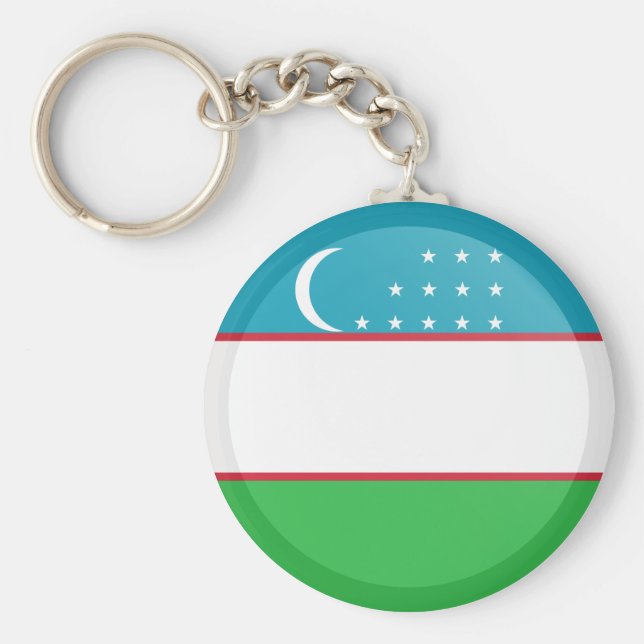 Chaveiro Bandeira do Usbequistão (Frente)