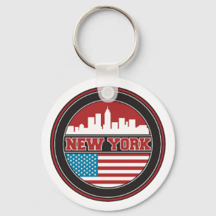 Chaveiro Bandeira dos Estados Unidos da skyline de New