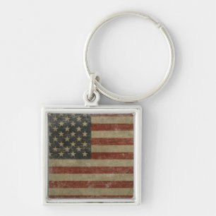 Chaveiro Bandeira dos Estados Unidos do vintage