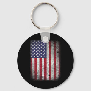 Chaveiro Bandeira dos EUA 4 de julho Americano Vermelho Bra