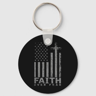 Chaveiro Bandeira dos EUA Presente Patriótico Americano Fé