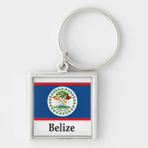 Chaveiro Bandeira e nome de Belize