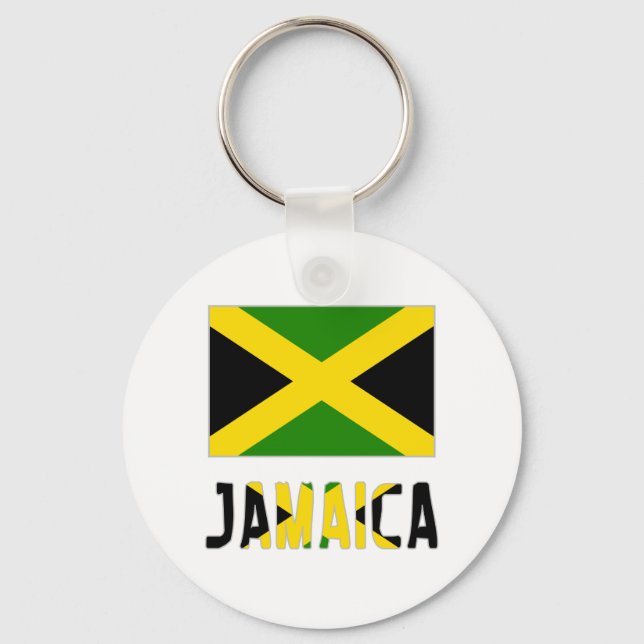 Chaveiro Bandeira e Palavra da Jamaica (Frente)