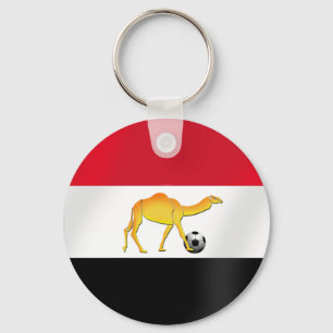 Chaveiro Bandeira egípcia da bola de futebol do camelo do