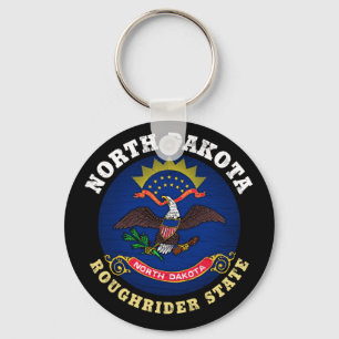 CHAVEIRO BANDEIRA ESTADUAL DE DAKOTA ROUGHRIDER