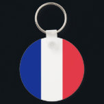 Chaveiro Bandeira França<br><div class="desc">Cores da bandeira de França...  vermelho,  branco e azul.</div>