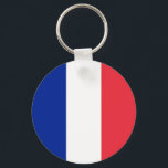 Chaveiro Bandeira França<br><div class="desc">Cores da bandeira de França...  vermelho,  branco e azul.</div>