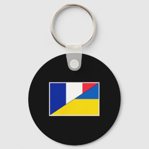 Chaveiro Bandeira França Ucrânia Apoio Francês Ucraniano Ci
