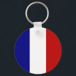 Chaveiro Bandeira Francesa!<br><div class="desc">A bandeira francesa, ou a bandeira francesa, cobrir completamente o produto aqui. Divertido para o Dia da Bastilha ou qualquer vez que quiser compartilhar seu amor por todas as coisas da França. Um presente maravilhoso para os Franceses-Americanos, ou para qualquer um que ame a sua herança, ancestralidade e cultura Francesas....</div>