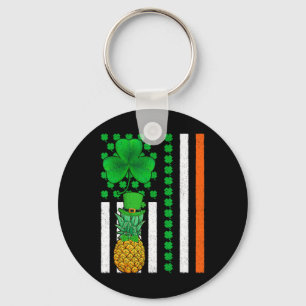 Chaveiro Bandeira Irlandesa Americana Shamrock Abacaxi Frut