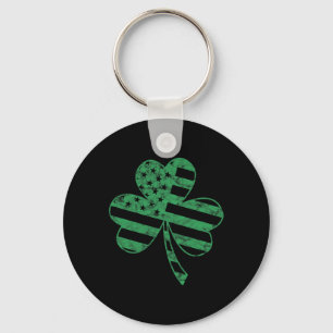 Chaveiro Bandeira Irlandesa Americana Vintage Shamrock Dia