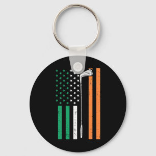 Chaveiro Bandeira Irlandesa dos EUA de Golfe Vintage St Pat