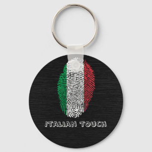 Chaveiro Bandeira italiana da impressão digital do toque