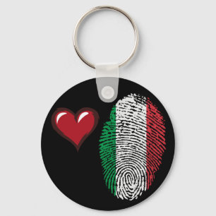 Chaveiro Bandeira italiana da impressão digital do toque