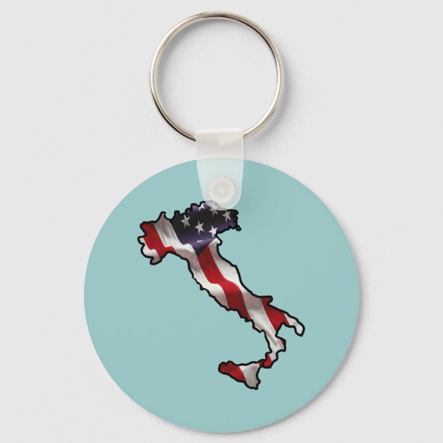 Chaveiro Bandeira Ítalo-Americana (Frente)
