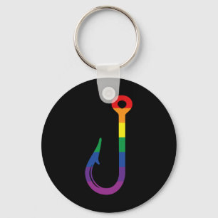 Chaveiro Bandeira Lgbt Gancho de Pesca Gay Angler Orgulho Q