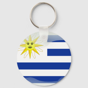 Chaveiro Bandeira lustrosa de Uruguai