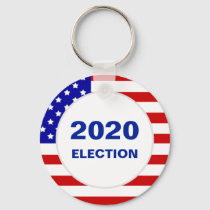 Chaveiro Bandeira Moderna dos EUA 2020 & Texto Eleitoral Ed