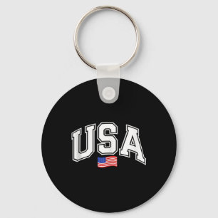 Chaveiro Bandeira Nacional Americana Patriótica 4º De Julho