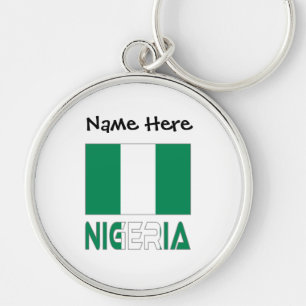 Chaveiro Bandeira Nigeriana Nigeria Preta Personalização 