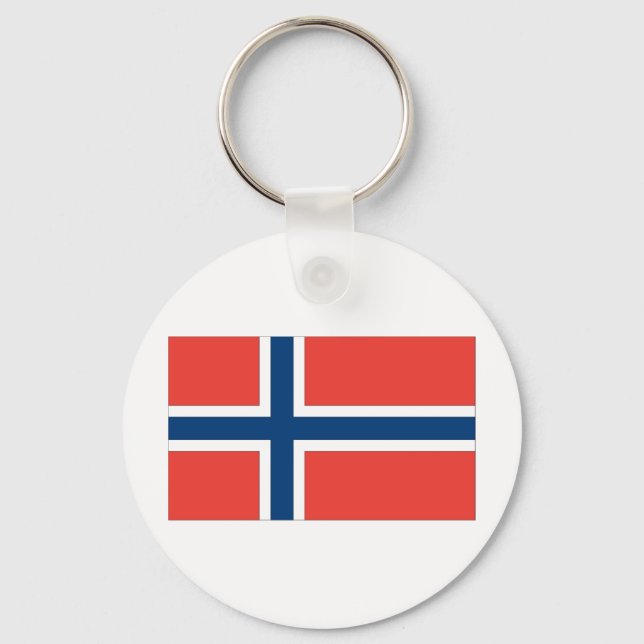 Chaveiro Bandeira norueguesa (Frente)