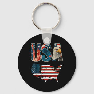 Chaveiro Bandeira Patriótica Americana 4 De Julho Dos EUA L