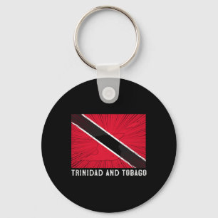 Chaveiro Bandeira Patriótica Distorcida de Trinidad e Tobag