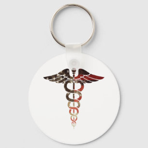Chaveiro Bandeira Patriótica Excelente De Caduceus Para Enf