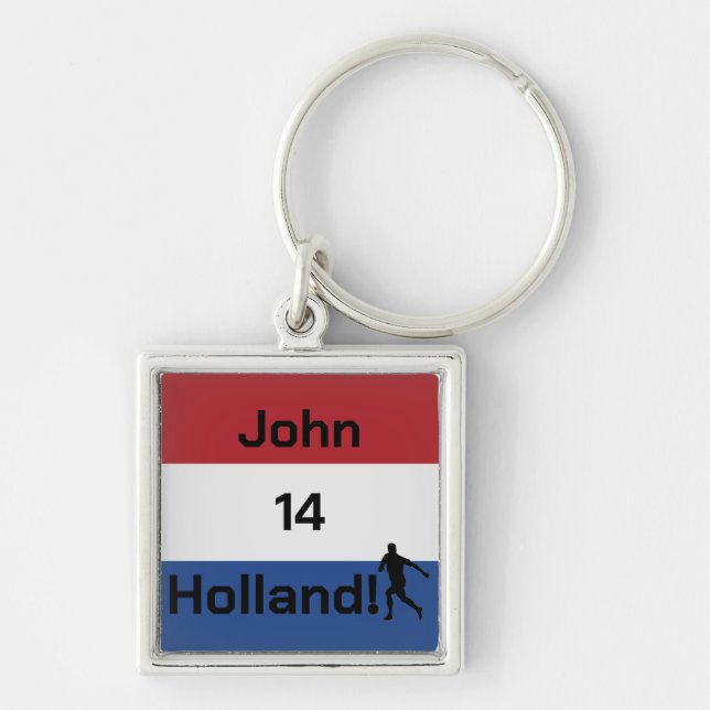 Chaveiro Bandeira Personalizada da Holanda Orgulho do Futeb (Frente)